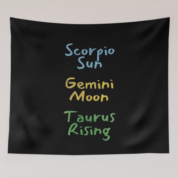 Item preview, Scorpio Sun Gemini Moon Taurus Rising Text designed and sold by leomooncreates.