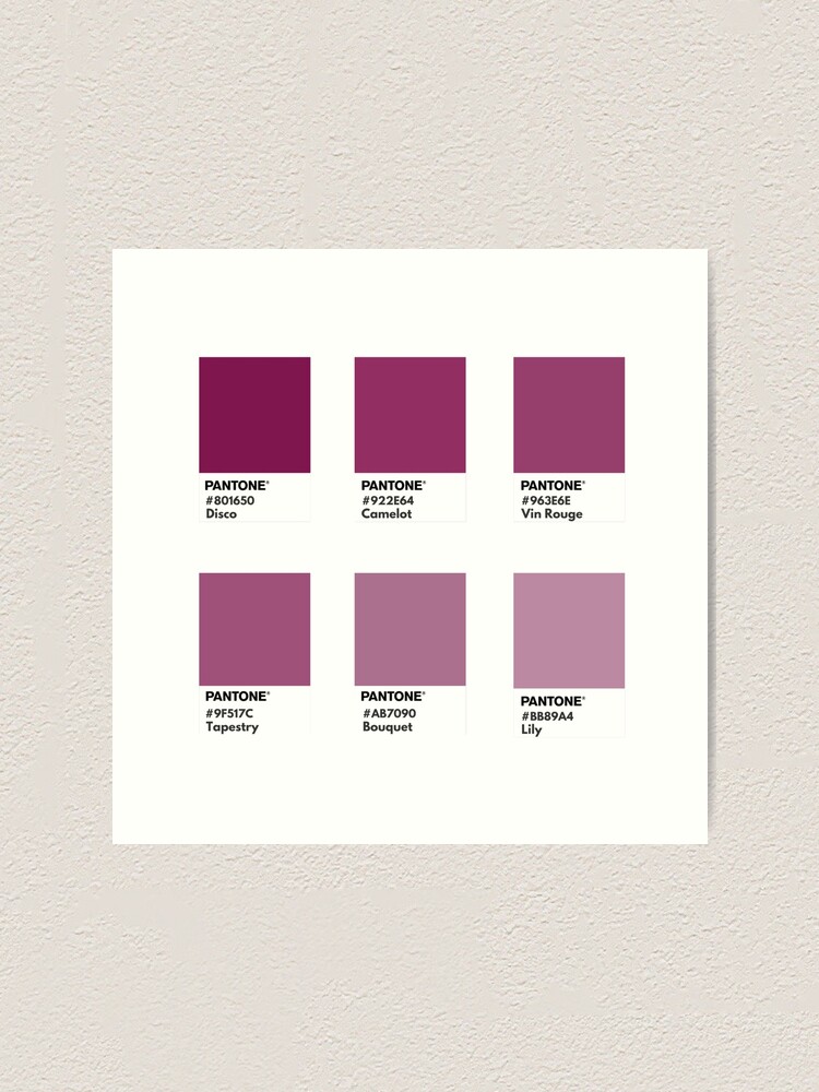 Pastel pink pantone color swatch Art Print for Sale by softlycarol