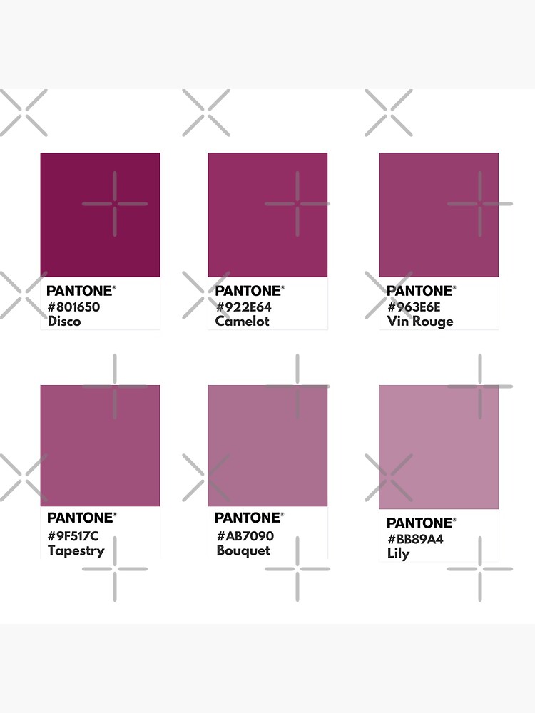 Bright pink gradient pantone color swatch | Poster