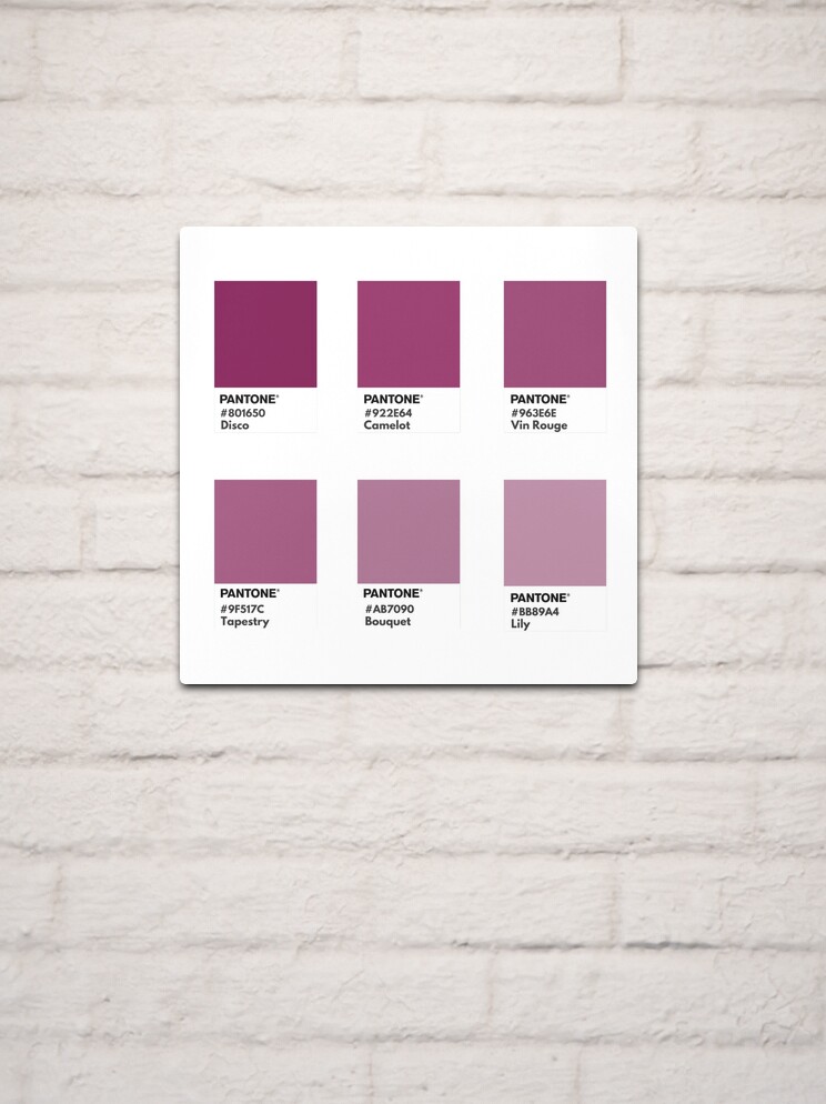 Dark pink gradient pantone color swatch | Metal Print