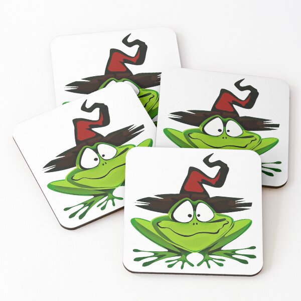 Item preview, Frog with witch hat designed and sold by Cartoon-animals.
