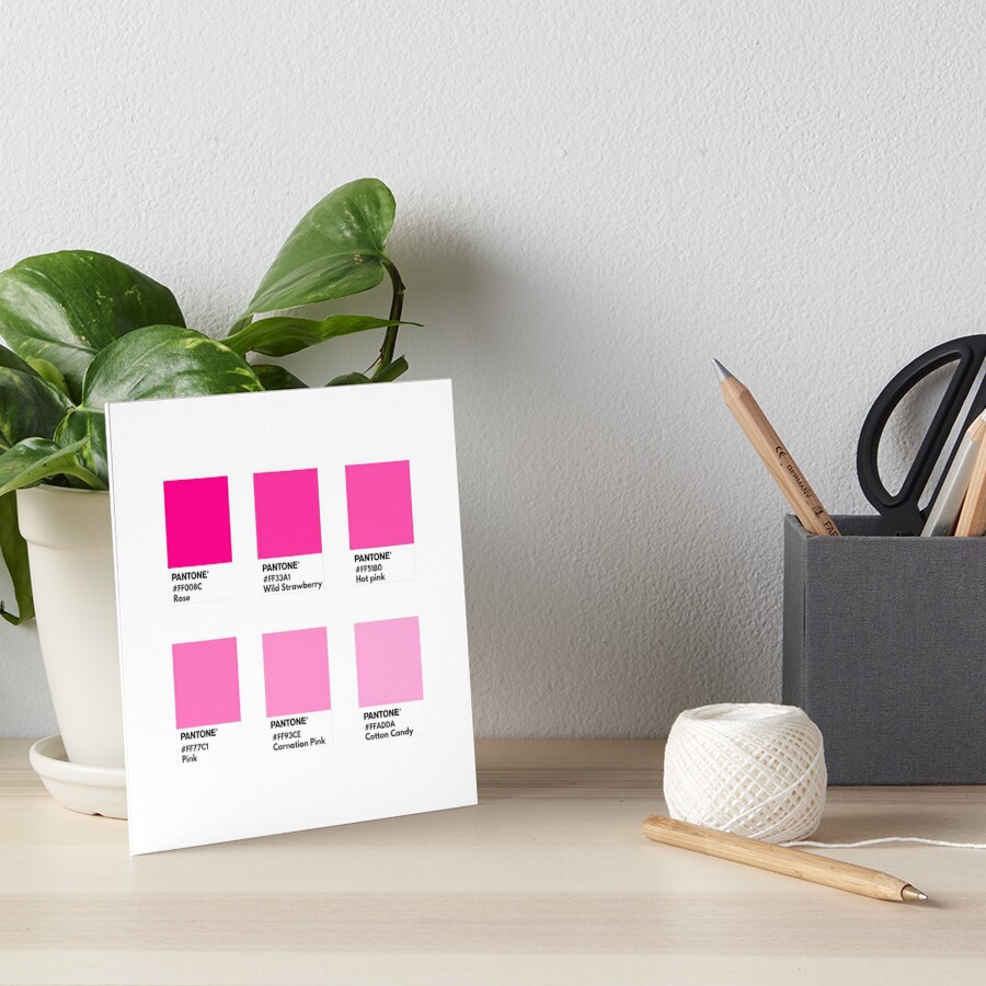 Bright pink gradient pantone color swatch Poster for Sale by softlycarol