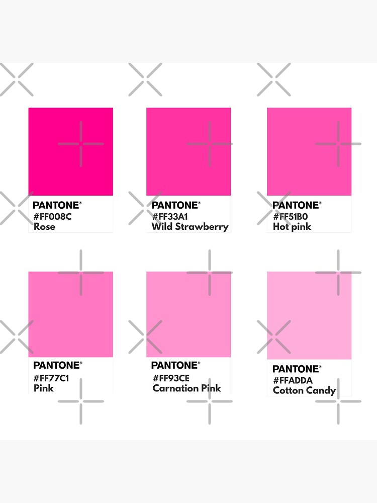 Bright pink gradient pantone color swatch | Postcard