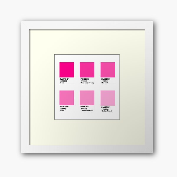 Bright pink gradient pantone color swatch Poster for Sale by softlycarol