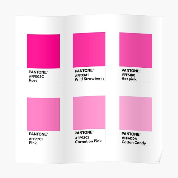 Neon Swatches By Pantone Pantone Pink Bright Pantone Images And | The ...