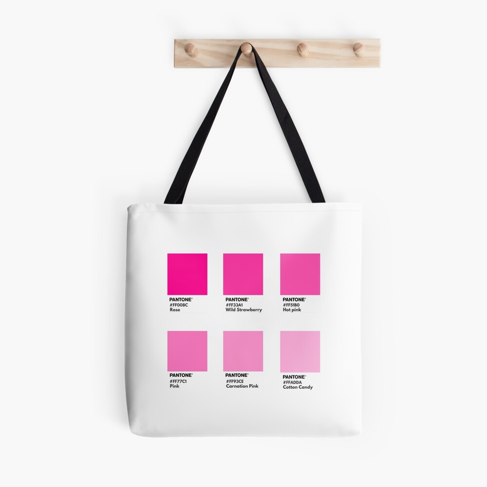 Bright pink gradient pantone color swatch | Tote Bag