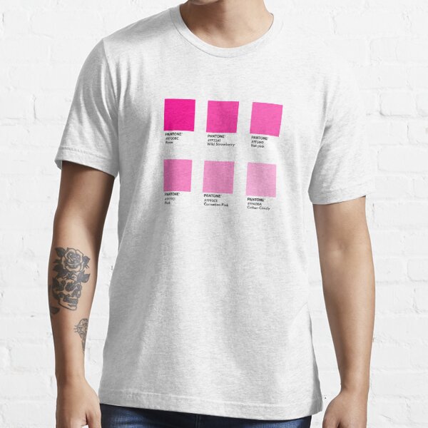 Bright pink gradient pantone color swatch Essential T-Shirt for Sale by  softlycarol