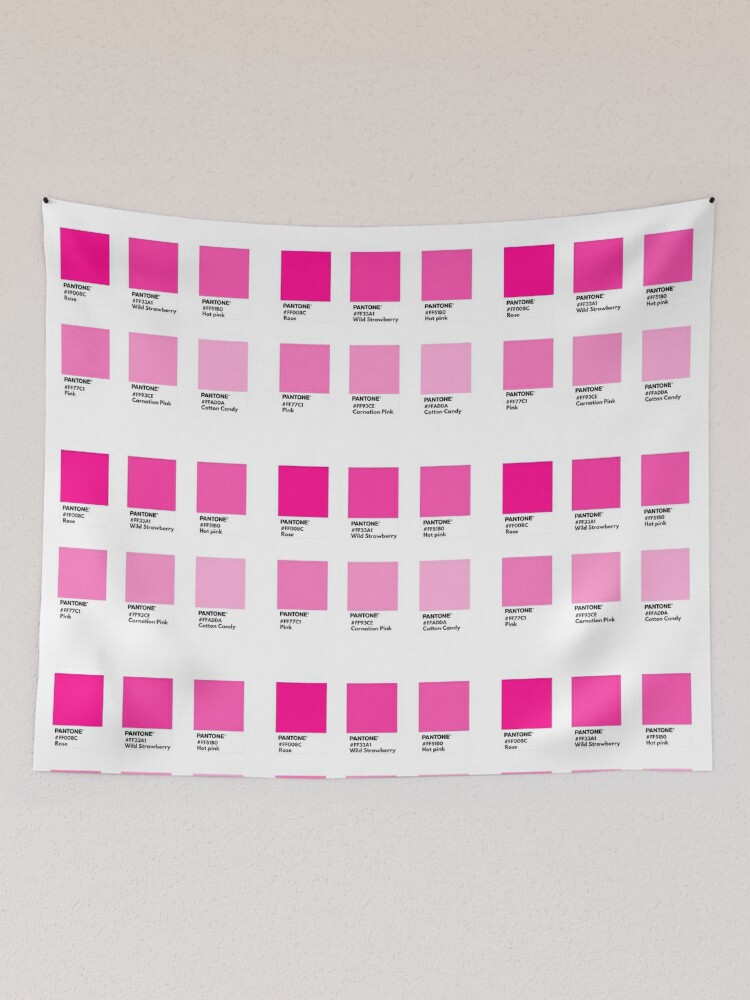 Bright pink gradient pantone color swatch | Tapestry
