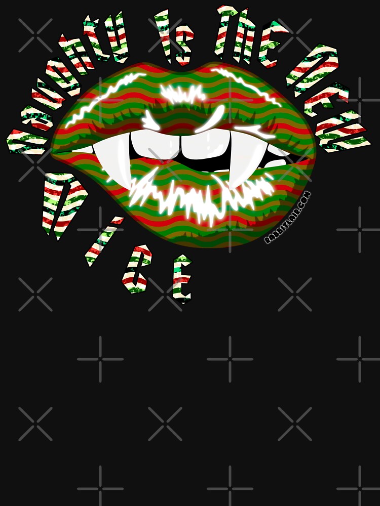 Naughty Is The New Nice - Xmas Santa Vampire Lips by RabbitLair