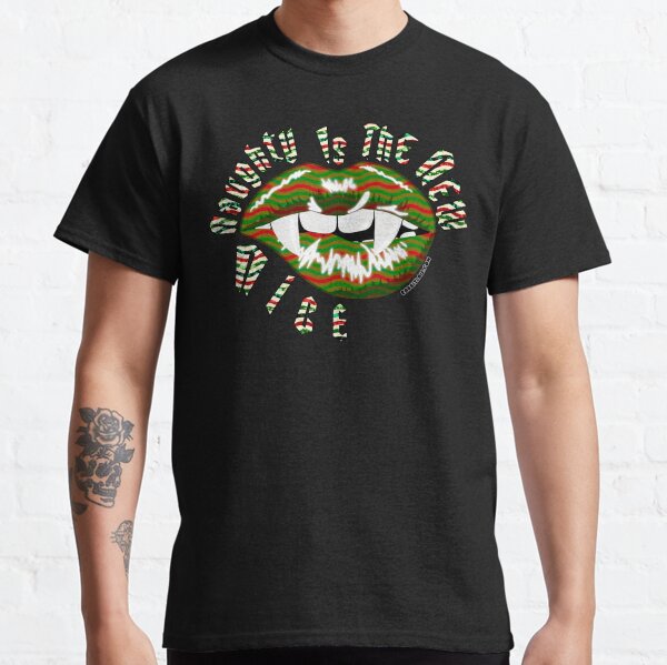 Naughty Is The New Nice - Xmas Santa Vampire Lips Classic T-Shirt