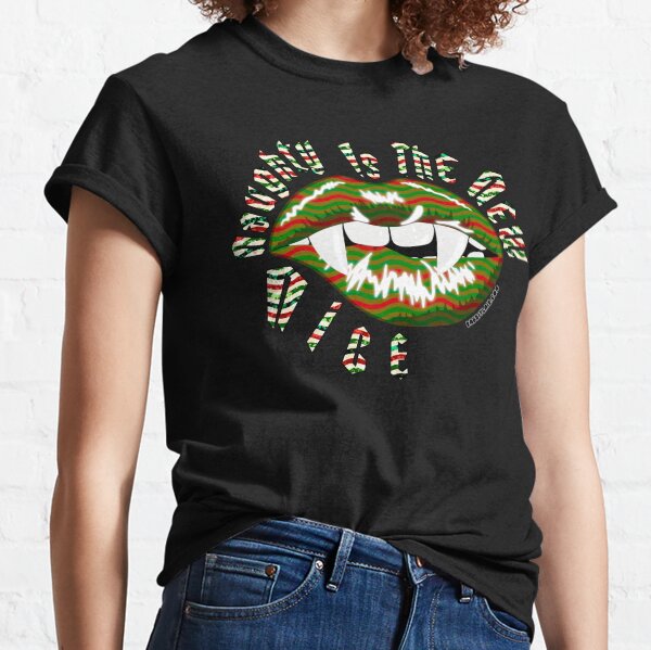 Naughty Is The New Nice - Xmas Santa Vampire Lips Classic T-Shirt