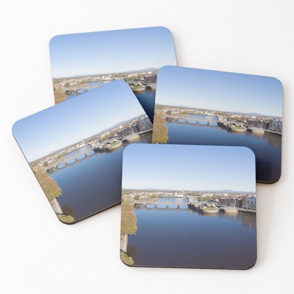 Item preview, limerick city aerial cityscape. birds eye view of limerick city skyline designed and sold by Nollaig Ó Mórdha  Up The Banner Photography.