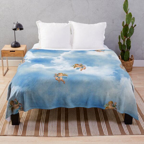 Renaissance Angel cloud patter Throw Blanket