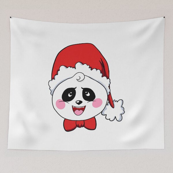 Item preview, Cute Christmas Panda Face designed and sold by BandOfThePand.