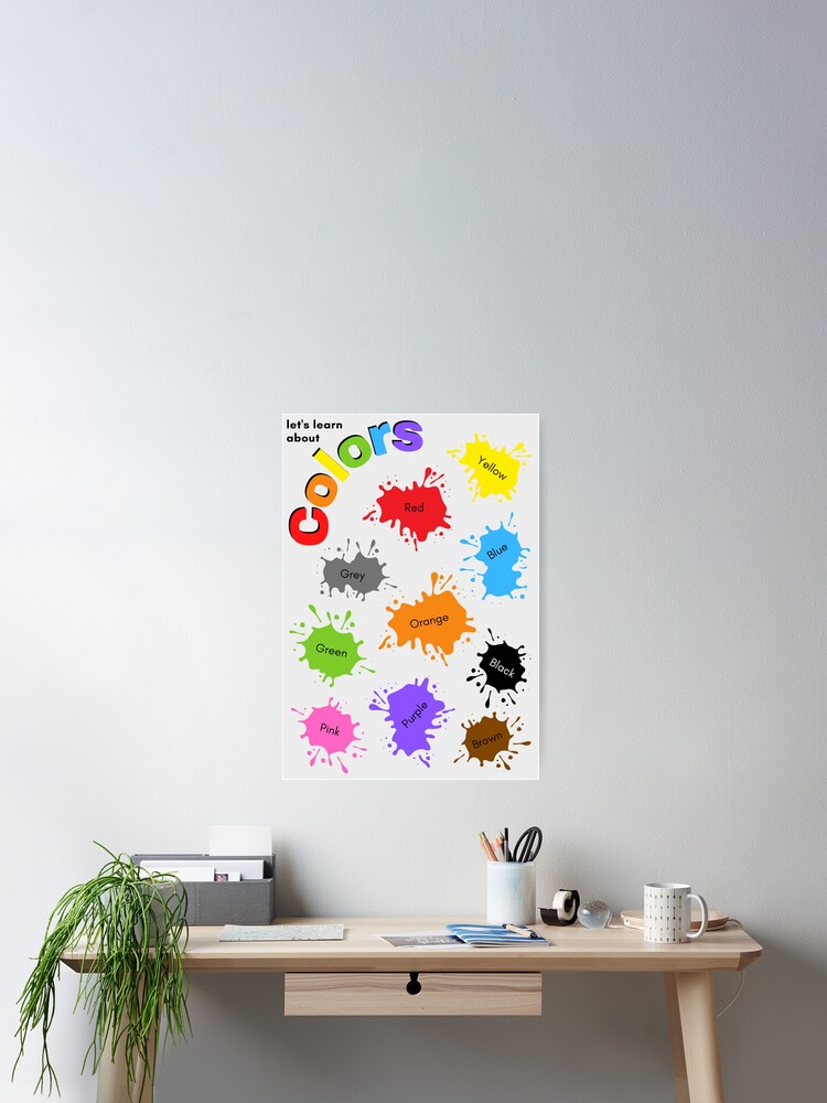 "Colorful learning poster for children - Colors" Poster for Sale by ...