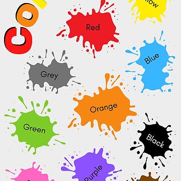 "Colorful learning poster for children - Colors" Poster for Sale by ...