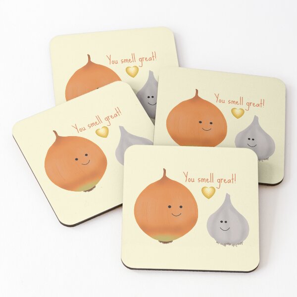 Item preview, Cute Onion and Garlic, You Smell Great (beige) designed and sold by jvcoart.