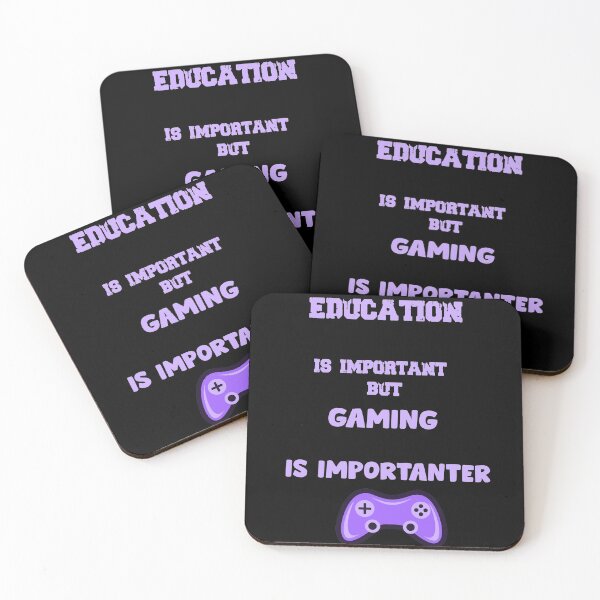 Item preview, Education is important but gaming is importanter designed and sold by Giovanni's  Brown Quotes.