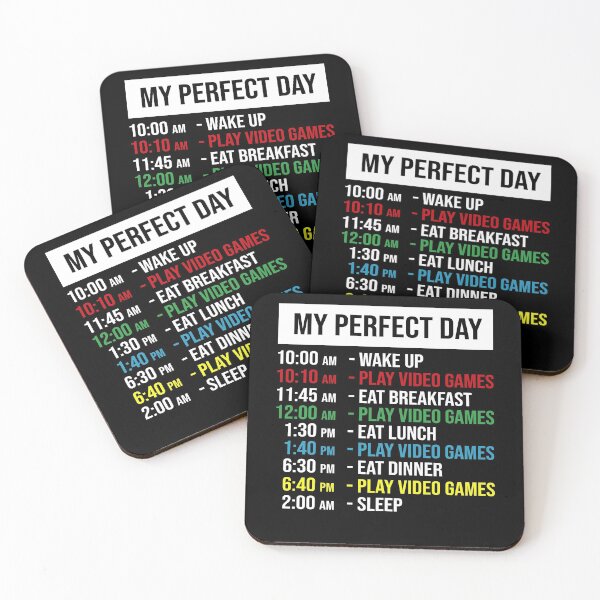 Item preview, My Perfect Day Video Games Funny Gamer Gift Xmas Vintage designed and sold by Shopini.