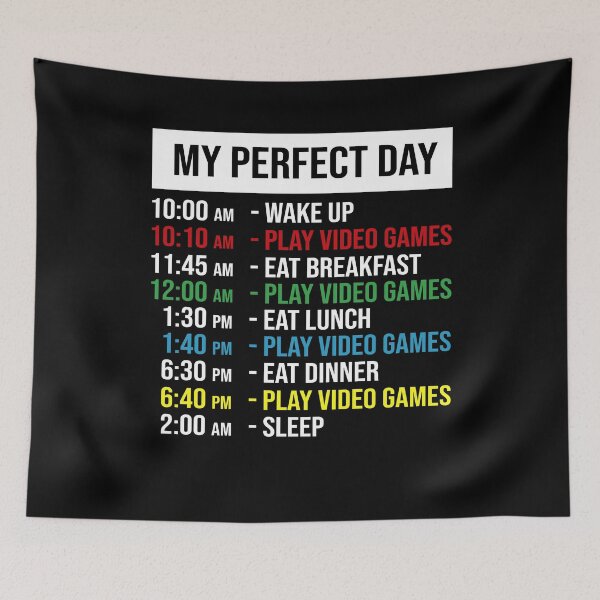 Item preview, My Perfect Day Video Games Funny Gamer Gift Xmas Vintage designed and sold by Shopini.