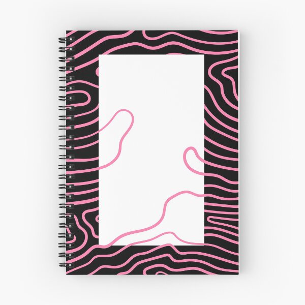 Item preview, Pink lines and black background whit a white rectangle designed and sold by Wavy Joo.