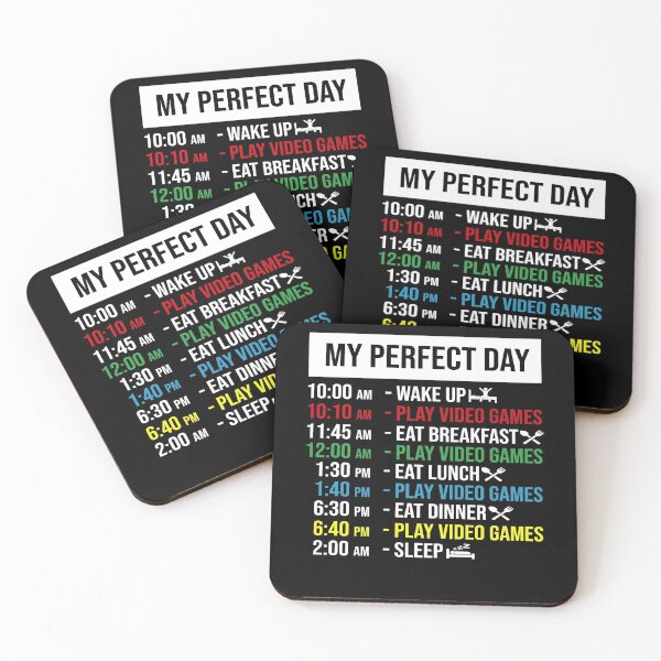 Item preview, My Perfect Day Video Games Funny Gamer Gift Xmas Vintage designed and sold by Shopini.