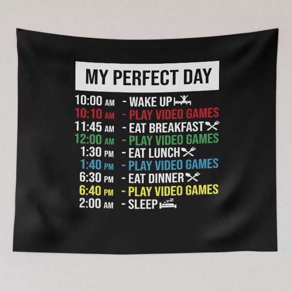 Item preview, My Perfect Day Video Games Funny Gamer Gift Xmas Vintage designed and sold by Shopini.