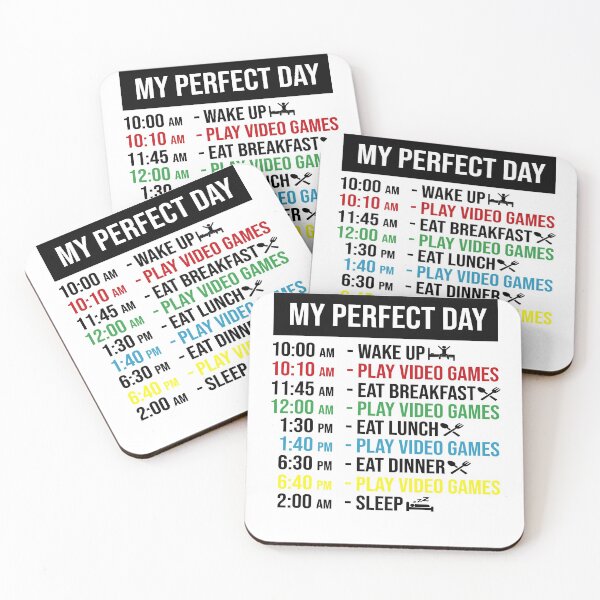 Item preview, My Perfect Day Video Games Funny Gamer Gift Xmas Vintage designed and sold by Shopini.