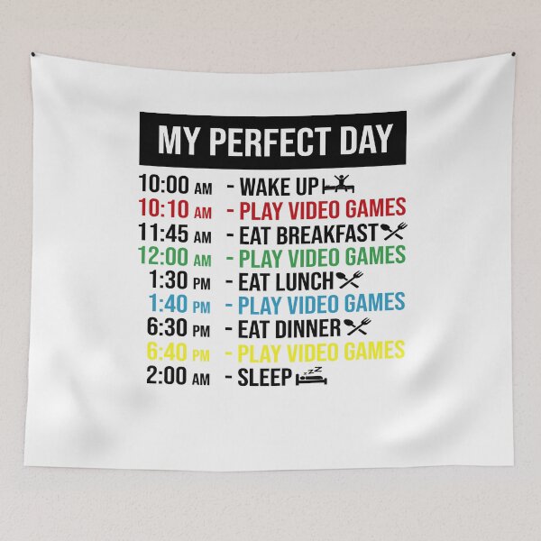 Item preview, My Perfect Day Video Games Funny Gamer Gift Xmas Vintage designed and sold by Shopini.