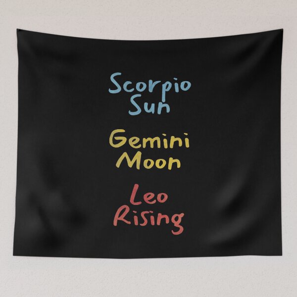 Item preview, Scorpio Sun Gemini Moon Leo Rising Text designed and sold by leomooncreates.