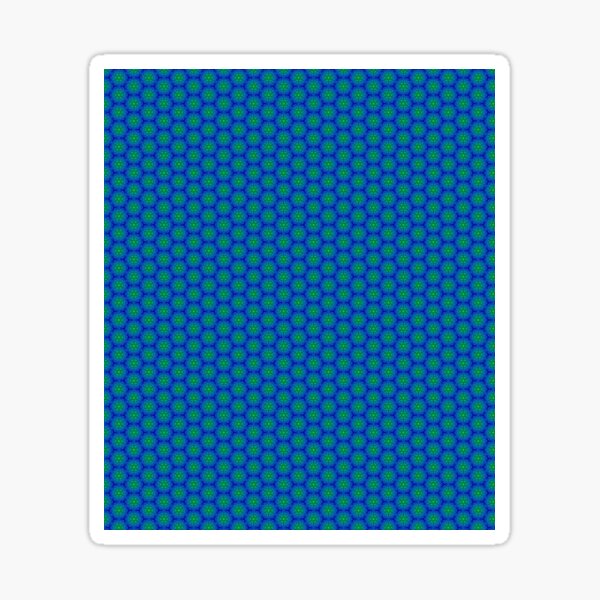 Blue and Green Mosaic Tile Star Pattern Sticker