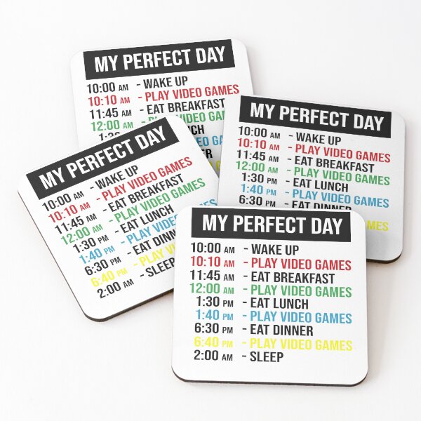 Item preview, My Perfect Day Video Games Funny Gamer Gift Xmas Vintage designed and sold by Shopini.