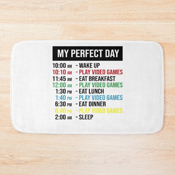 Item preview, My Perfect Day Video Games Funny Gamer Gift Xmas Vintage designed and sold by Shopini.