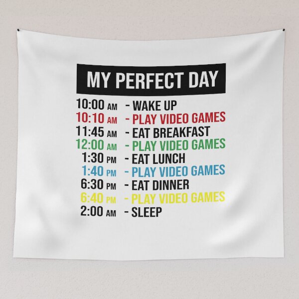 Item preview, My Perfect Day Video Games Funny Gamer Gift Xmas Vintage designed and sold by Shopini.