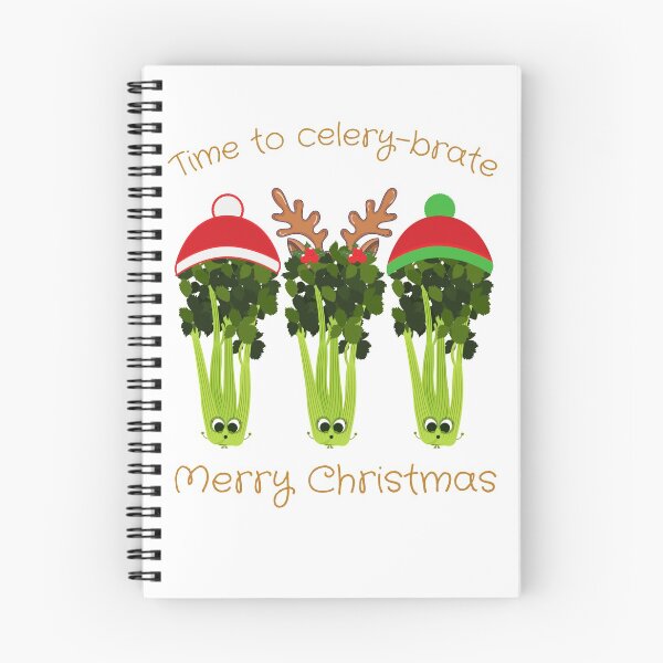 Item preview, Time to Celery-brate Merry Christmas | Celery Santas Celebrating the Holidays designed and sold by InkItStudio.