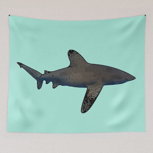 Item preview, Oceanic Whitetip Shark Black Alternate Print  designed and sold by designsasstultd.