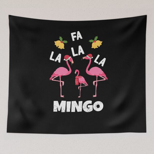 Item preview, Fa La La La Mingo Christmas Flamingos designed and sold by Zurickdesigns.