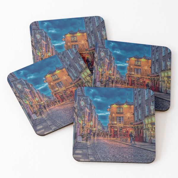 Item preview, Temple Bar district in Dublin at night designed and sold by Photopat.