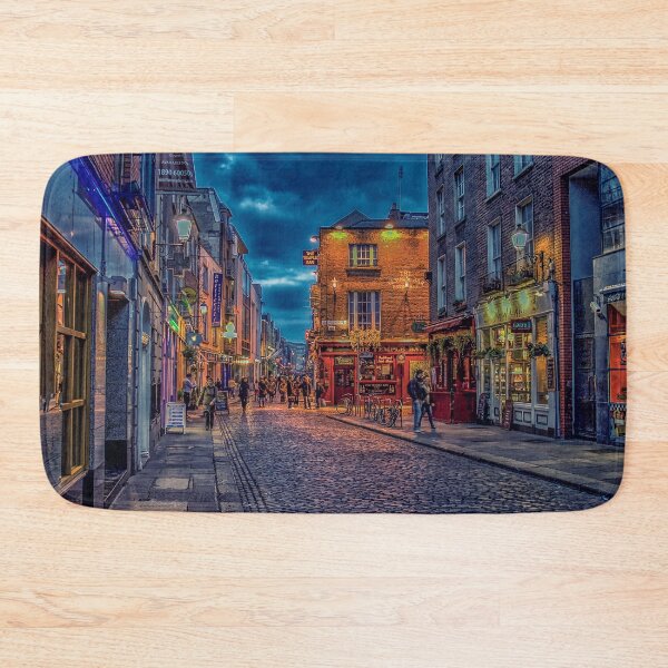 Item preview, Temple Bar district in Dublin at night designed and sold by Photopat.