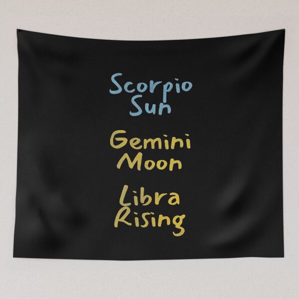 Item preview, Scorpio Sun Gemini Moon Libra Rising Text designed and sold by leomooncreates.