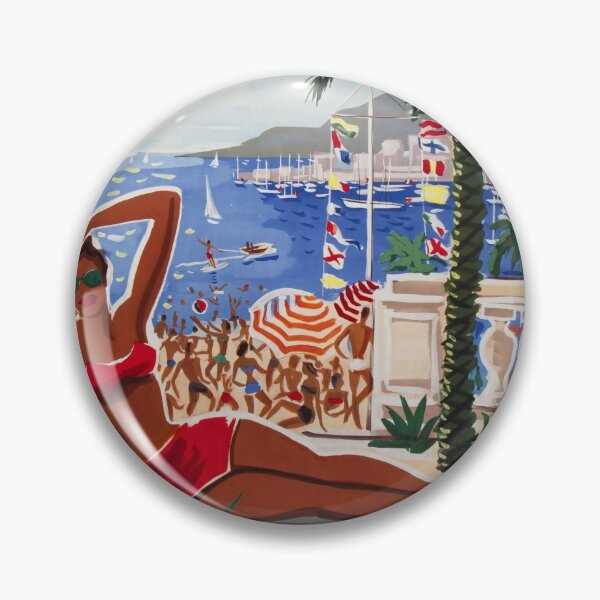 Item preview, retro classic Cote d Azur poster designed and sold by CorasPosters.
