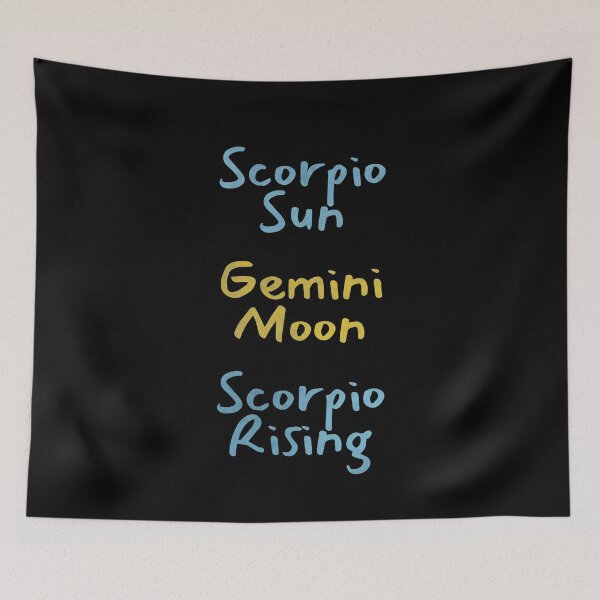 Item preview, Scorpio Sun Gemini Moon Scorpio Rising Text designed and sold by leomooncreates.