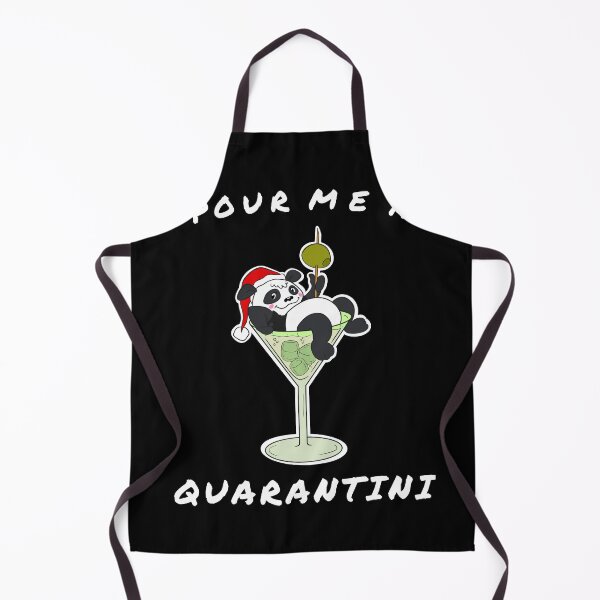 Item preview, Pour me a Quarantini - Christmas Panda Drink designed and sold by BandOfThePand.