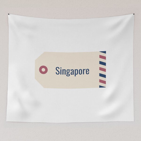 Aperçu de l'œuvre Étiquette de Singapour créée et vendue par CityCollection.