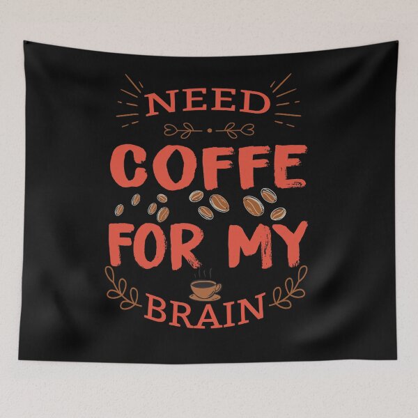 Item preview, Need coffee for my brain designed and sold by khalifadahmane.