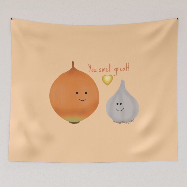 Item preview, Lovely Onion and Garlic, You Smell Great (peach) designed and sold by jvcoart.