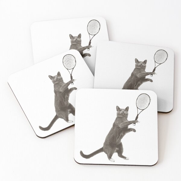 Artikelvorschau, Katze spielt Tennis entworfen und verkauft von AkraidaxDesign.