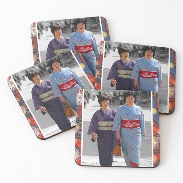 Item preview, Two Japanese Tourist Women in Kimonos designed and sold by KALEIDOSCOPE UK.