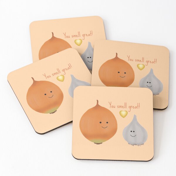 Item preview, Lovely Onion and Garlic, You Smell Great (peach) designed and sold by jvcoart.