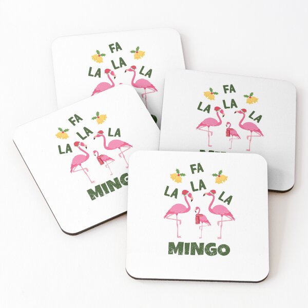 Item preview, Fa La La La Mingo Christmas Flamingos designed and sold by Zurickdesigns.